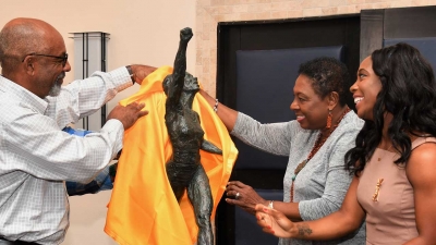 The unveiling of the maquette of statue in tribute to Shelly Ann Fraser Pryce