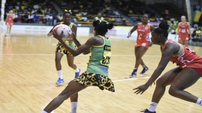 Jamaica&#039;s Sunshine Girls in their first match against England in the Sunshine Series