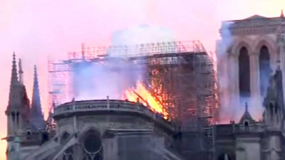 Grange sad at Notre-Dame fire