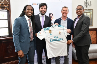Terrelonge endorses Sandals Real Madrid Kiddies Football Partnership