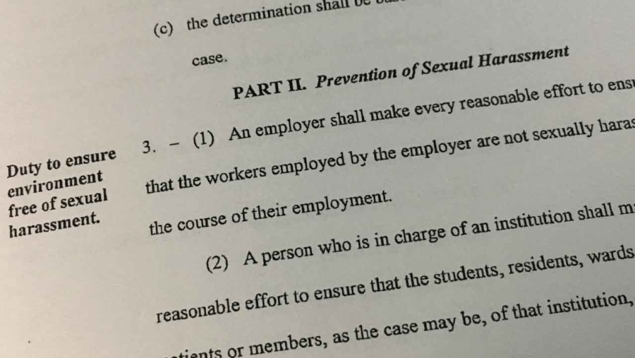 Grange welcomes passage of sexual harassment legislation