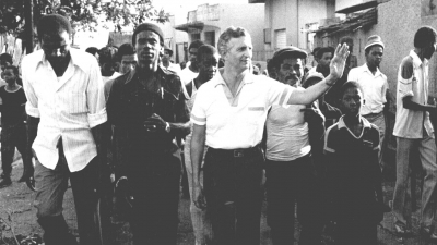 Edward Seaga with constituents in West Kingston